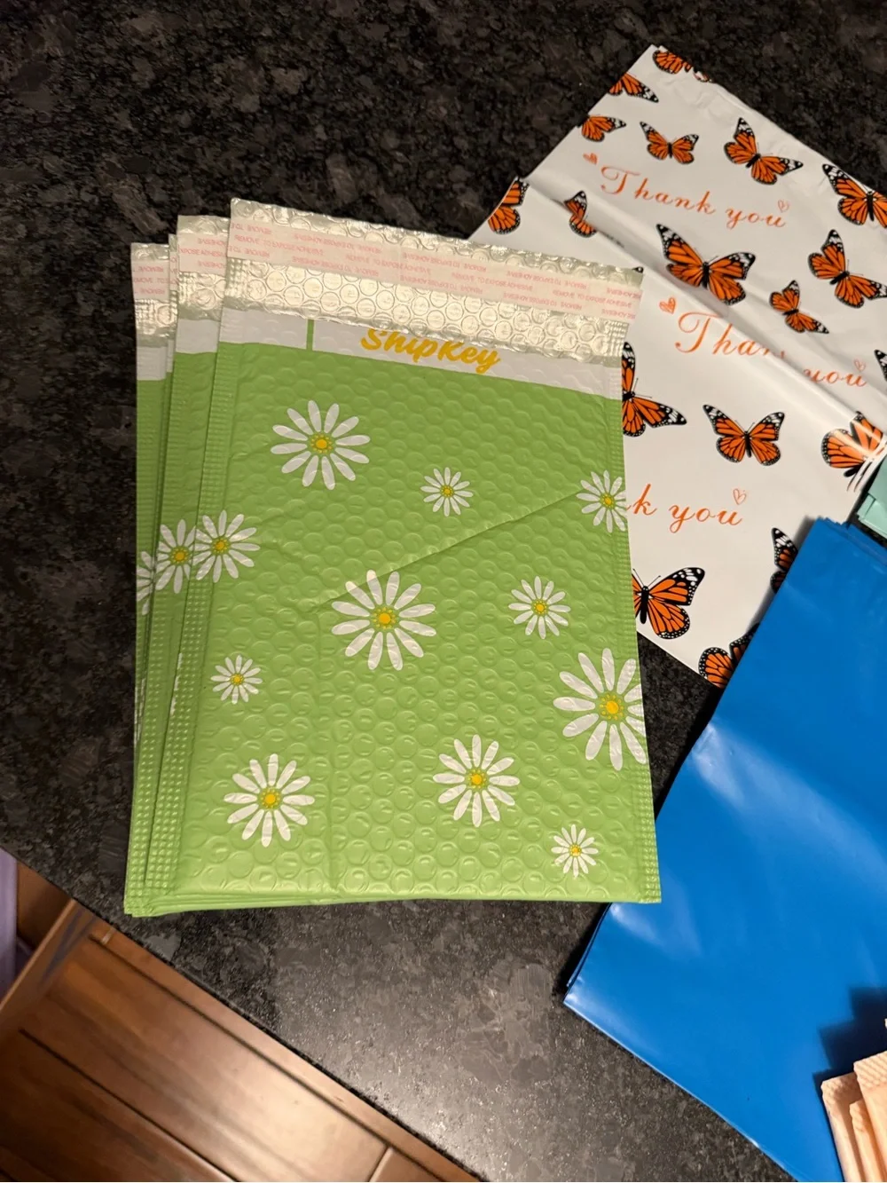 Bundle of 55 Poly Mailer & Bubble Pouch Shipping Supplies Assorted Size & Design